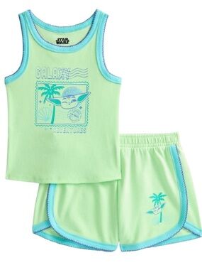 Girls Sz 8 Star Wars Tank Shorts Set